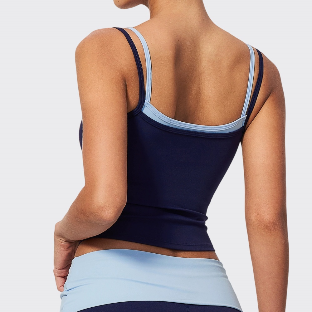 J-Yoga Fitness - Yoga Vest Women False Two-piece Sports