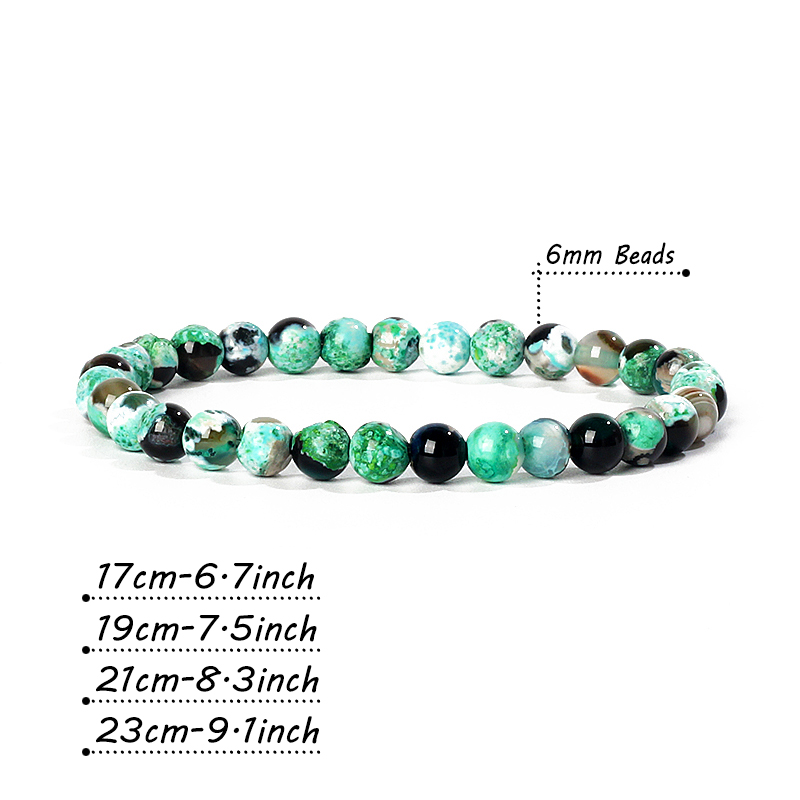 Natural Stone Agates Bracelet  - Yoga Fitness Tracker ulasan dan harga