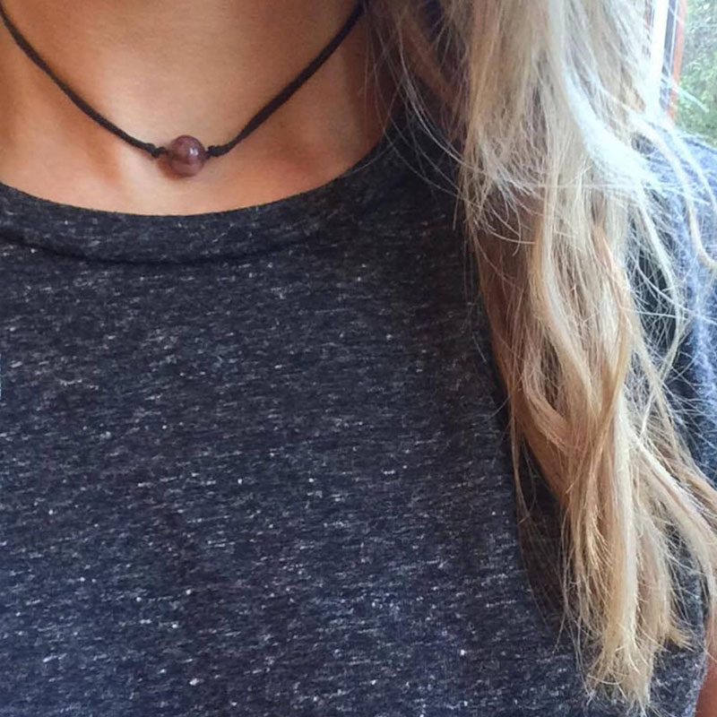 Rhodonite Gemstone Choker, Gru - Yoga Fitness Tracker ulasan dan harga