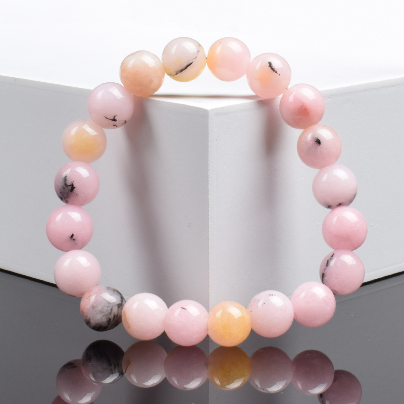 Natural Stone Pink Opal Beads  - Yoga Fitness Tracker ulasan dan harga