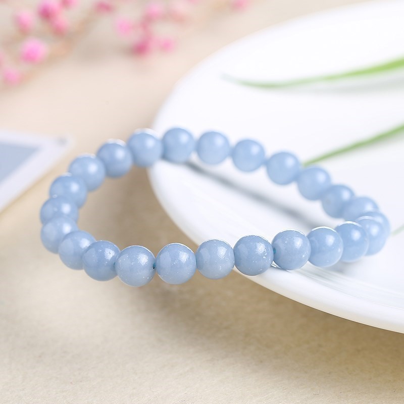 JD Natural Stone Blue Angelite - Yoga Fitness Tracker ulasan dan harga
