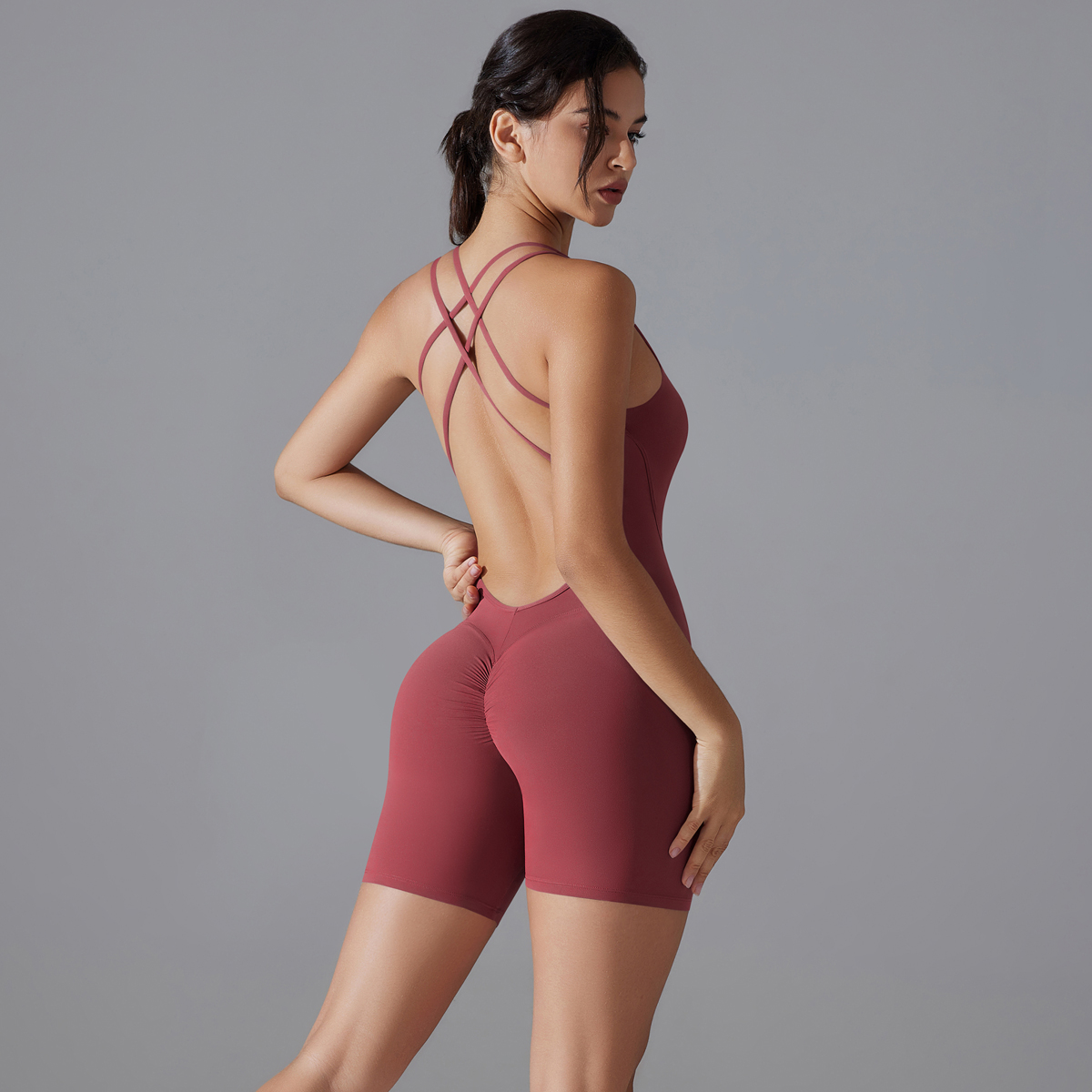Yoga Set Sexy Backless Sporty  - Yoga Overall Fitness ulasan dan harga
