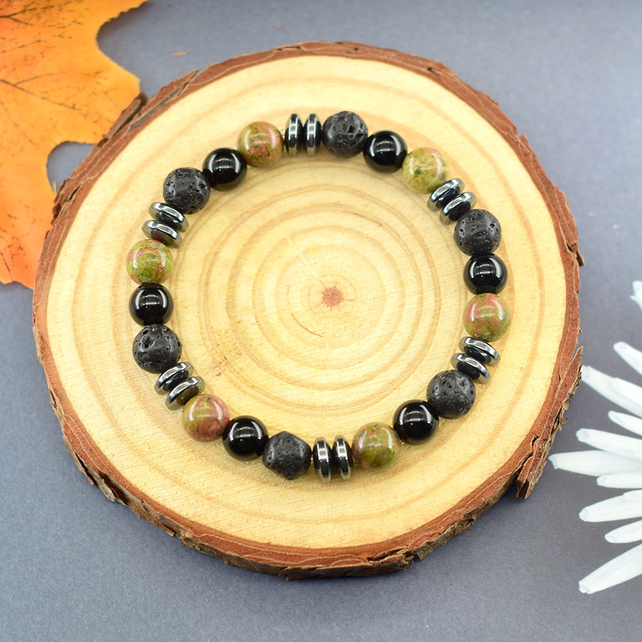 Natural Unakite Jasper Stone B - Yoga Fitness Promotion ulasan dan harga