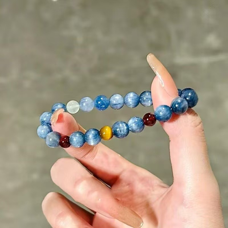Garnet Kyanite Beaded Bracelet - Yoga Fitness Tracker ulasan dan harga
