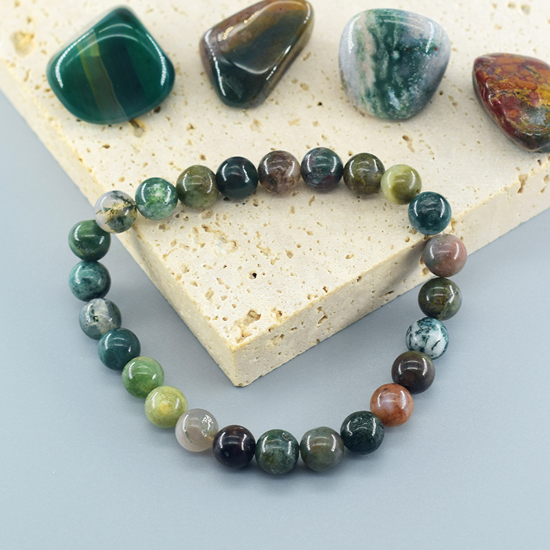 Natural Agate Crystal Bracelet - Yoga Fitness Tracker ulasan dan harga