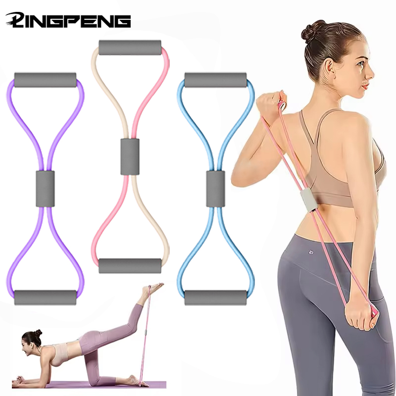 1Pcs Home Gym Elastic Band Por - Yoga Fitness Resistance Band ulasan dan harga