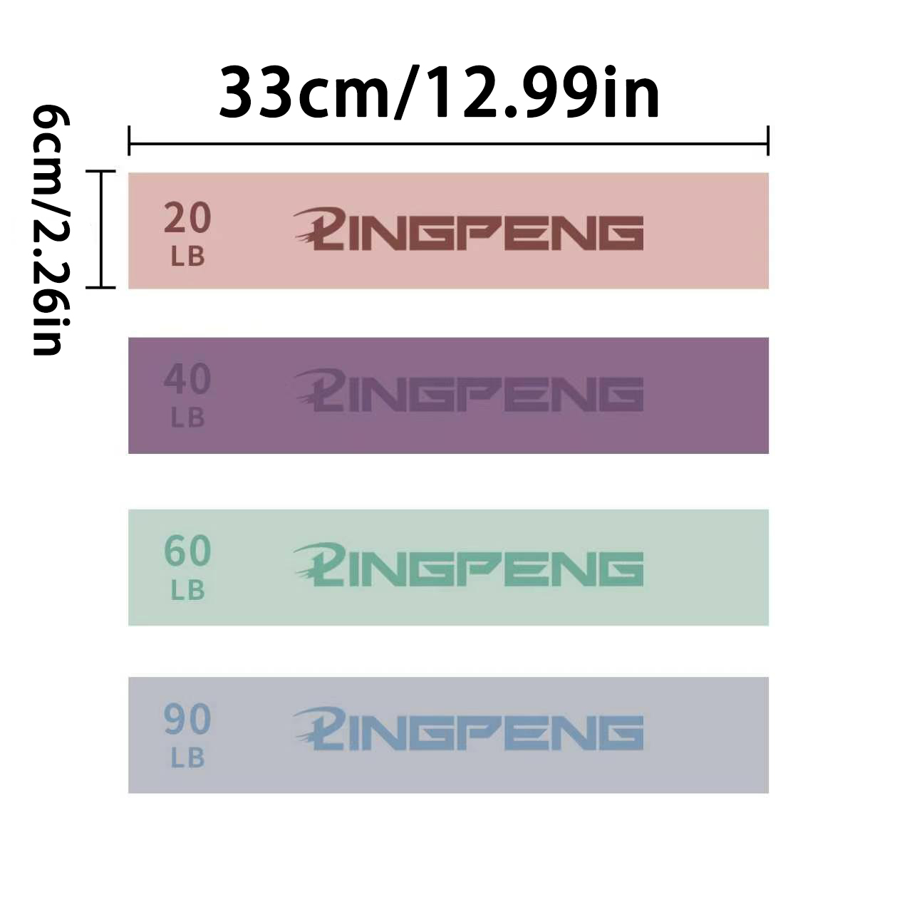 20-90LBS Fabric Elastic Band F - Yoga Fitness Resistance Band ulasan dan harga