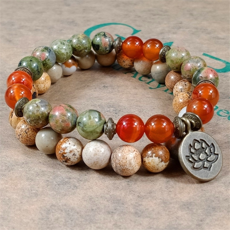 Charm Stone Wrist Mala Healing - J-Yoga Fitness ulasan dan harga