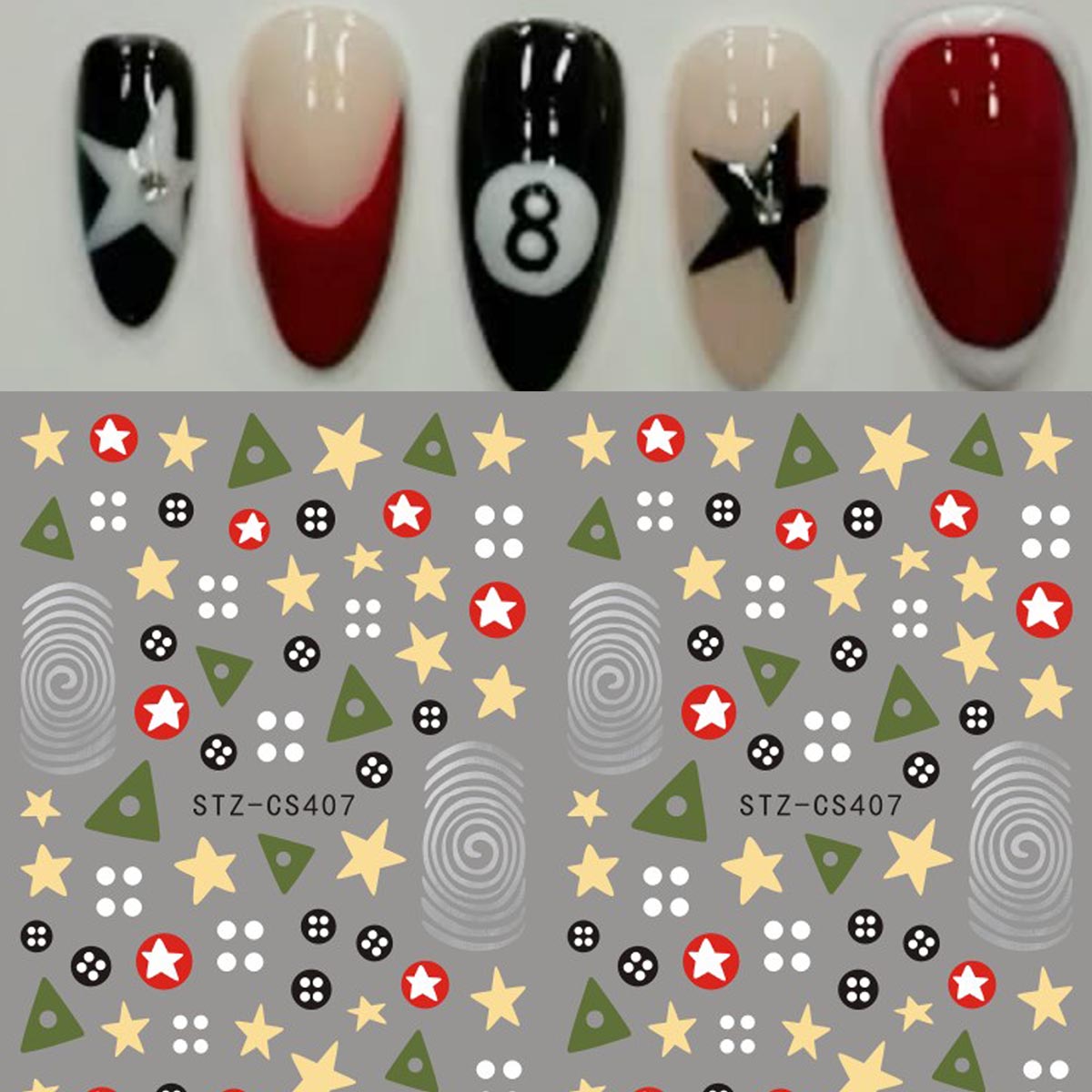 2pcs Y2K Retro Coraline Nail A - Core Slider ulasan dan harga