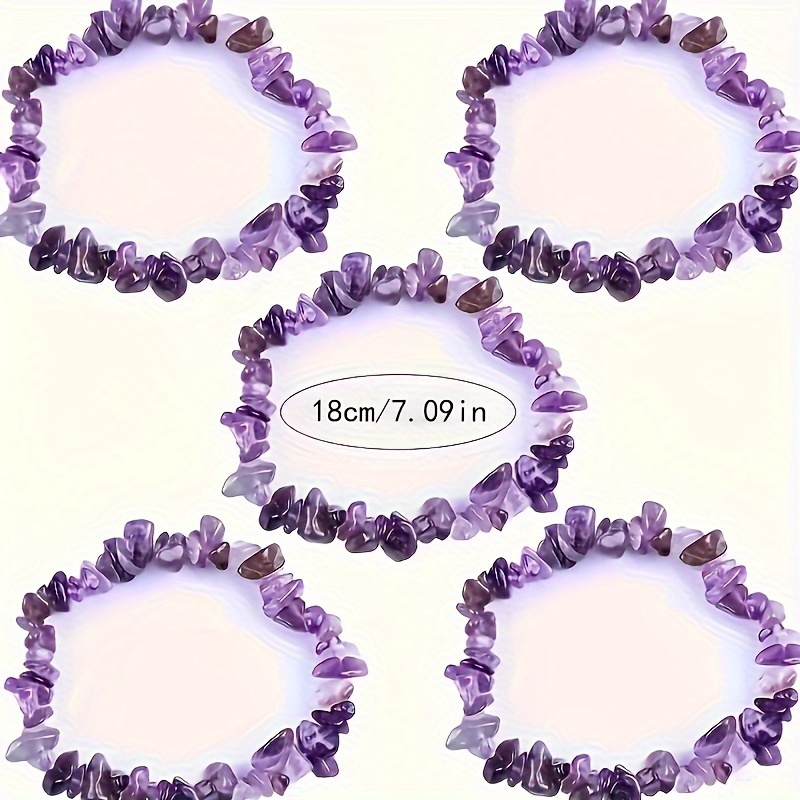 Natural Stone Amethyst Irregua - Yoga Fitness Tracker ulasan dan harga