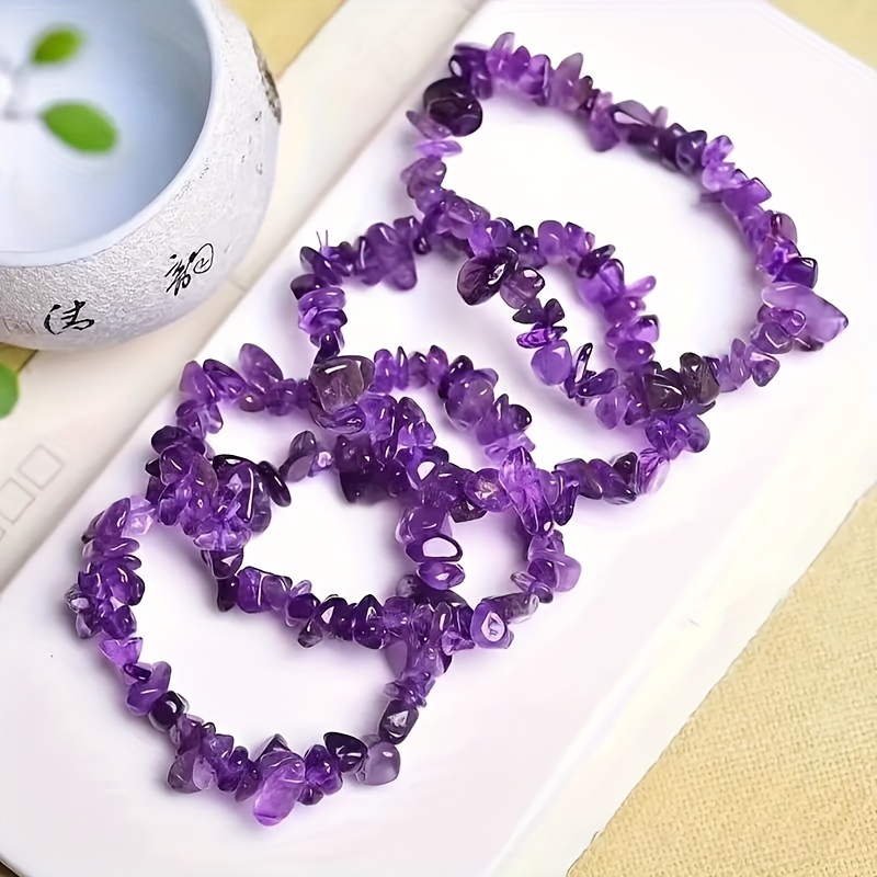 Natural Stone Amethyst Irregua - Yoga Fitness Tracker ulasan dan harga