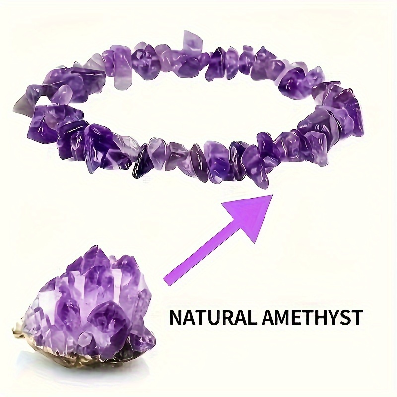 Natural Stone Amethyst Irregua - Yoga Fitness Tracker ulasan dan harga