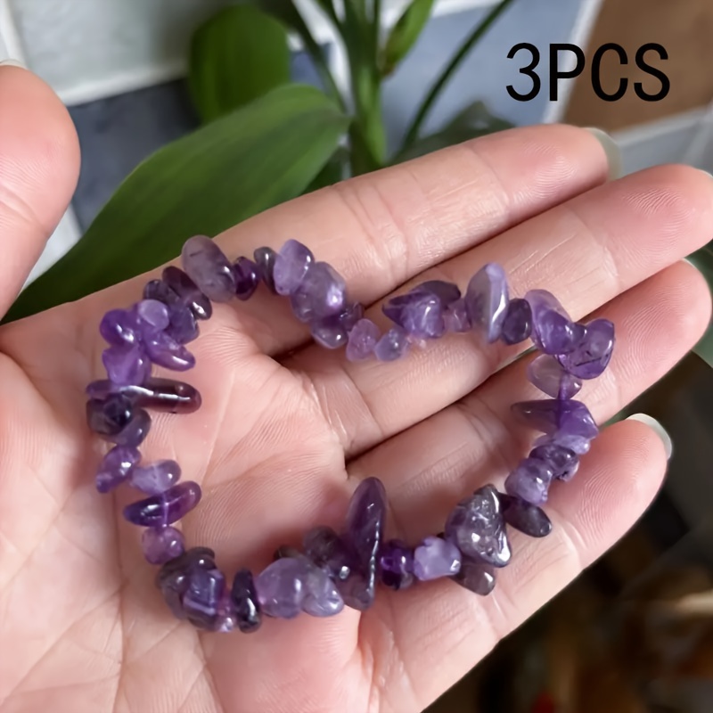 Natural Stone Amethyst Irregua - Yoga Fitness Tracker ulasan dan harga