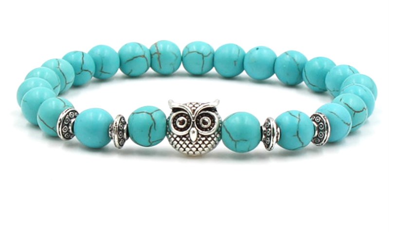 8mm tdft54 owl Bangles turquoi - Yoga Fitness Tracker ulasan dan harga