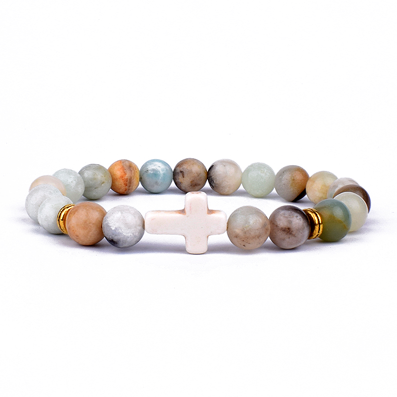 Trendy Jesus Cross Charm Blue  - Yoga Fitness Tracker ulasan dan harga