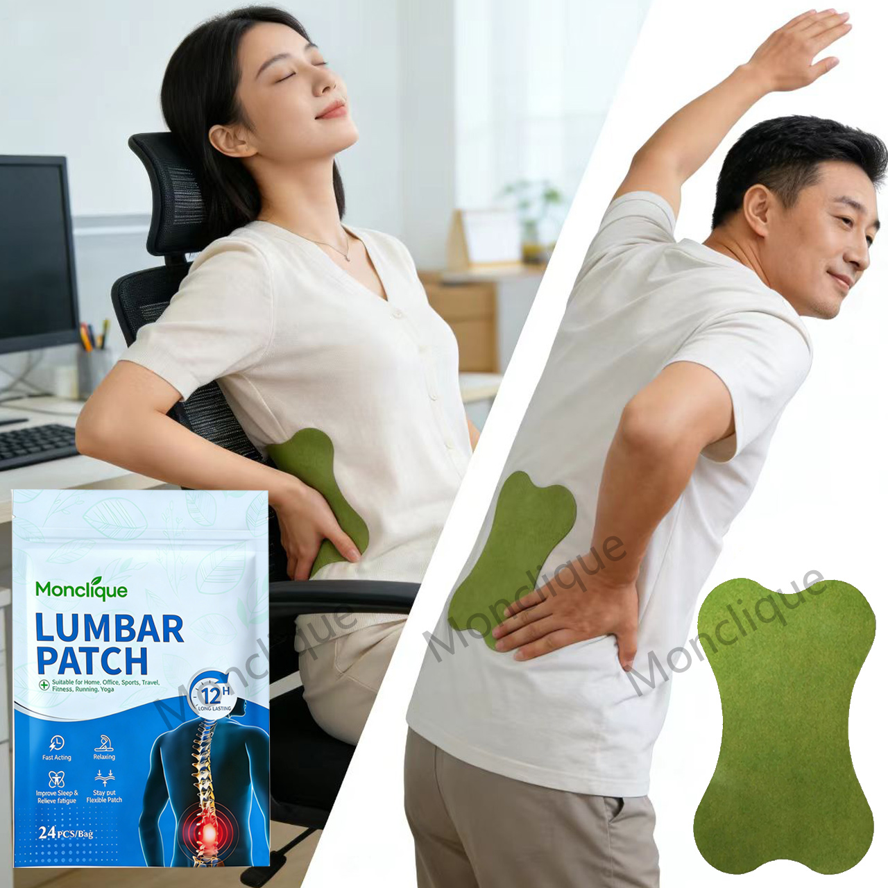 24/48PCS Lumbar Patch Back Mas - Yoga Fitness Promotion ulasan dan harga