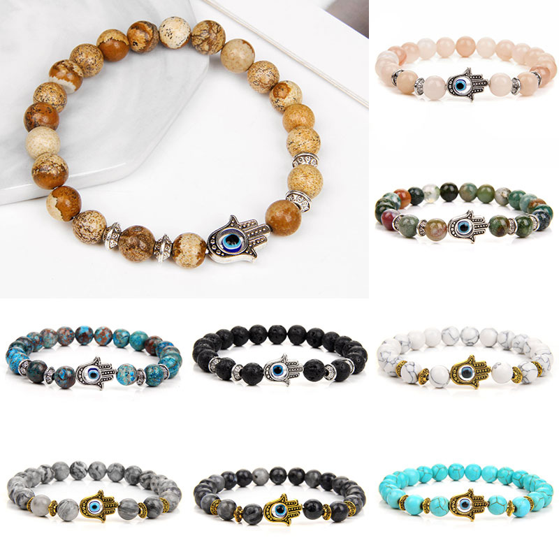 Natural Stone Men Bracelet Fas - Yoga Fitness Tracker ulasan dan harga