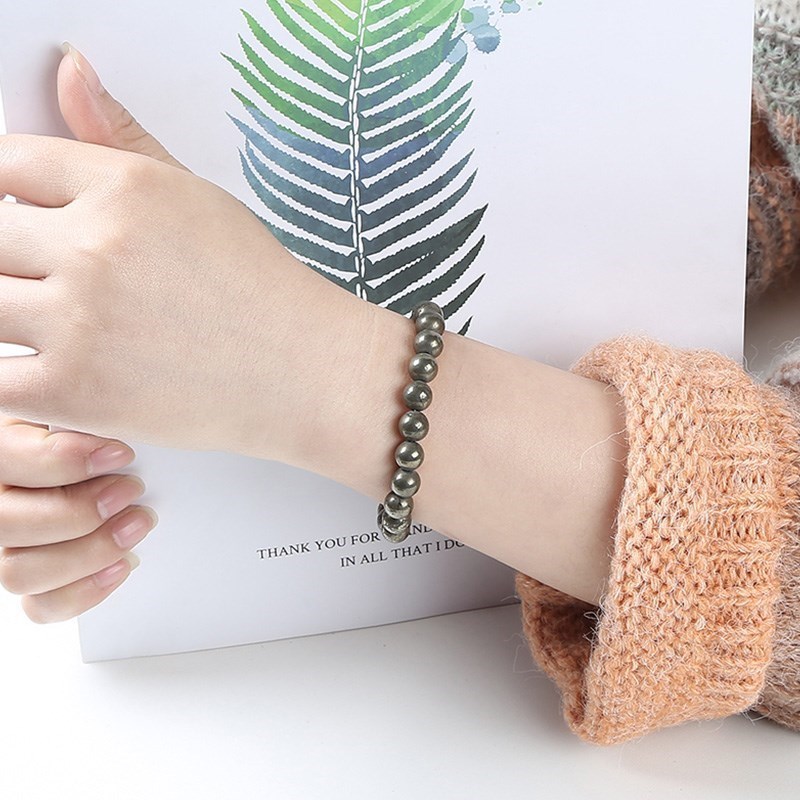 JD Natural Pyrite Beaded Brace - Yoga Fitness Tracker ulasan dan harga