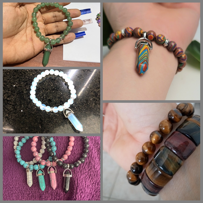 Natural Tiger Eye Stone Bracel - Yoga Fitness Tracker ulasan dan harga